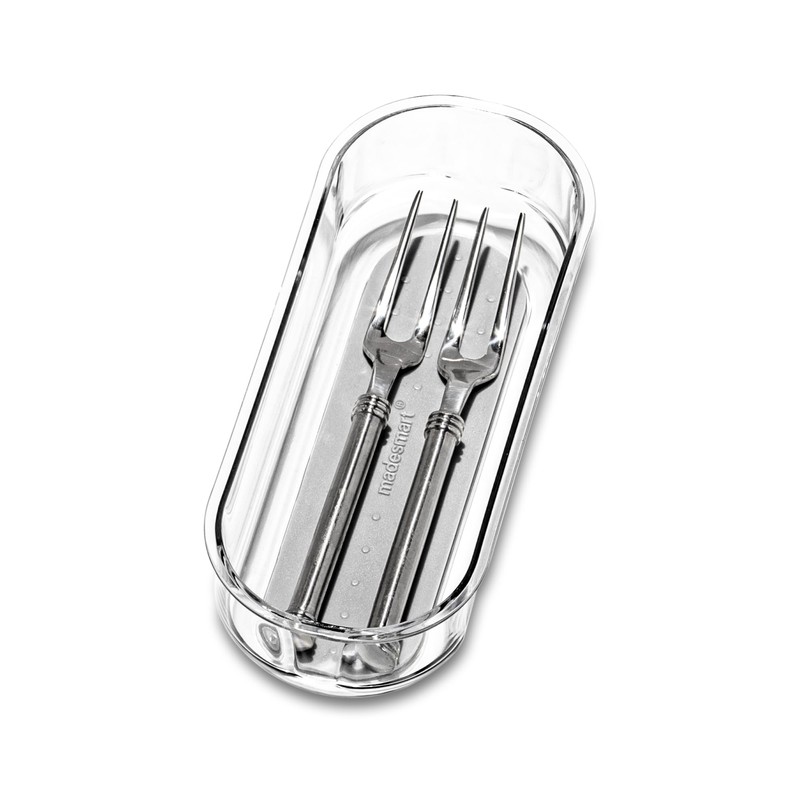 madesmart - 90666 madesmart Clear Soft Grip 8x3 Bin Organizer,