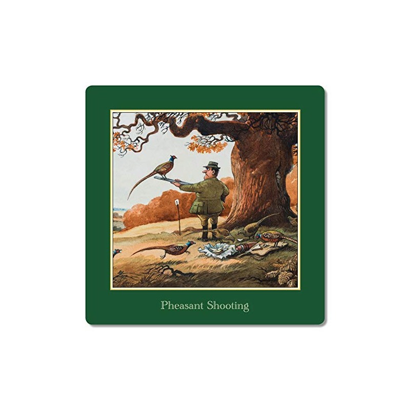 thelwell 6 Shooting Coasters. From his iconic sporting prints. British