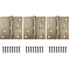 Stone Harbor Hardware 4" Ball-Bearing Door Hinges, Square Corner, Antique