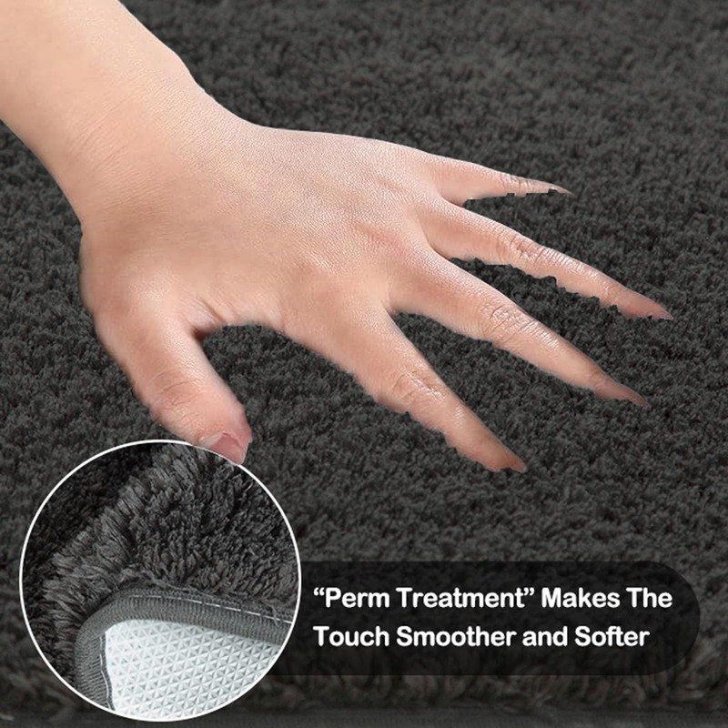 Myting Grey Bath Mat 40x60 cm Super Absorbent Bath Mats