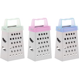 Tiny Size Box Grater with Magnet - Pack of 3 - Travel Mini Grater for Chocolate and Garlic - Small Cheese and Ginger Graters