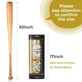 Ribbli Christmas Wrapping Paper Set, 2 Rolls Black and Gold Metallic Matte Solid Color Paper with Curling Ribbon and Gift Bow for Birthday Christmas, Mini Roll 17 Inch x 197 Inch(16 Feet) Per roll