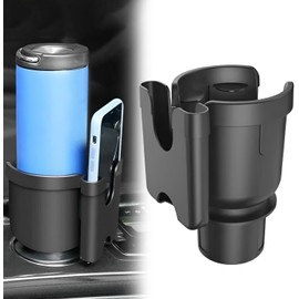 Portavasos para Auto, 2 en 1 Porta Vasos Automovil, Portavasos de Coche con Base Expandible, Compatible con la mayoría Botellas de Agua