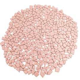 1.1LB Irregular Ceramics Mosaic Tiles, Mosaic Pieces Stones for DIY Mosaic Making Craft Hobby Arts Home Wall Decoration (Pink)