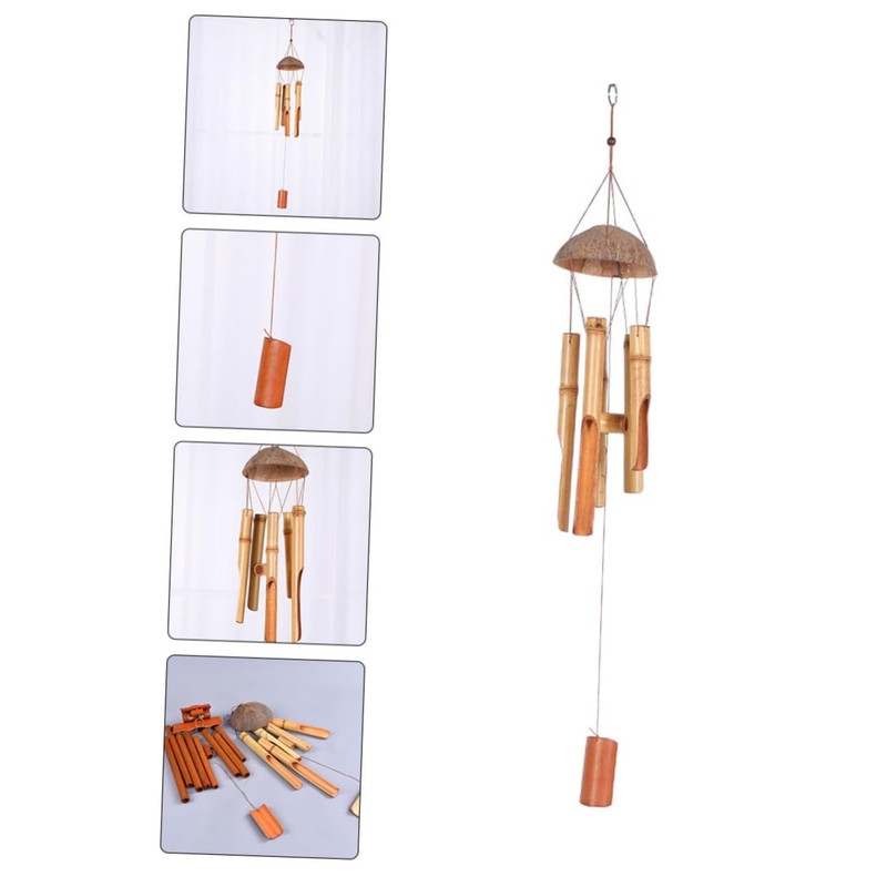 BESPORTBLE Elegant Coconut Shell Wind Chime Perfect Home Decor Hanging