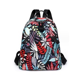 FARMARK Flower Leaf Design Mini Backpack Purse Cute Small Backpack Purse for Women Casual Travel Shoulder Bag