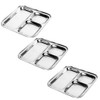 Satre Online and Marketing Stainless Steel Square Plates Set of