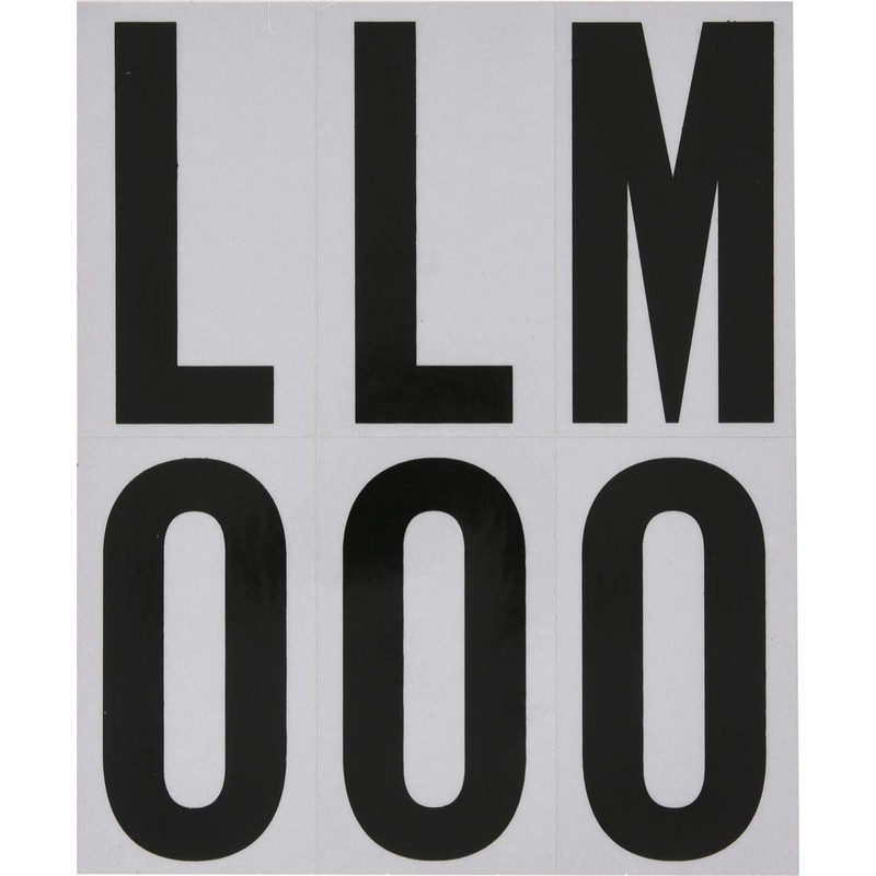 Hillman 3" Black and Silver Reflective Adhesive Letter Pack