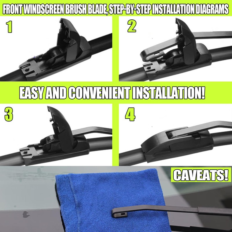 AHWOPS Front Wiper and Rear Wiper Blade Replacement for 2021-2023