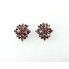 Faship Gorgeous Burgundy Rhinestone Crystal Clip Ons Earrings - Burgundy