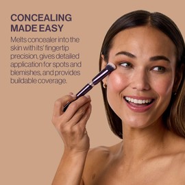 Angled Concealer Brush | Precision Application for Seamless Concealer Coverage | Vegan, Cruelty-Free, and Sustainably Made | Ideal for Under Eyes and Targeted Areas |Soft, Synthetic Fiber