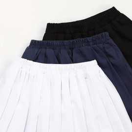 KEREDA Girls Pleated Mini Skirt High Waist Tennis School Uniform Skirts 13-14 Years Navy