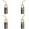 tunghey 4Pack Gold Plated 2mm Banana Plug Screw Type Audio