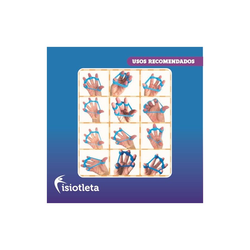 Set de 5 Ejercitadores de Dedos para Fisioterapia, Bandas Elásticas