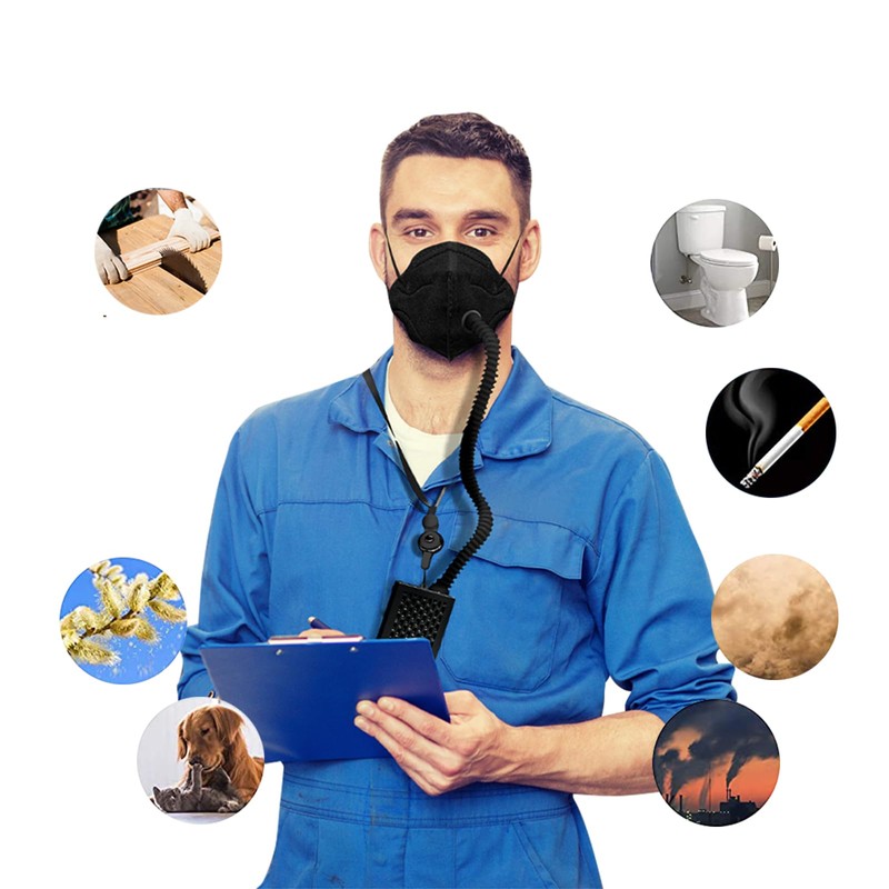 Electric Wearable Air Purifier Maskes,Air Supply,With HEPA Filter,for Dust Work,Painting,