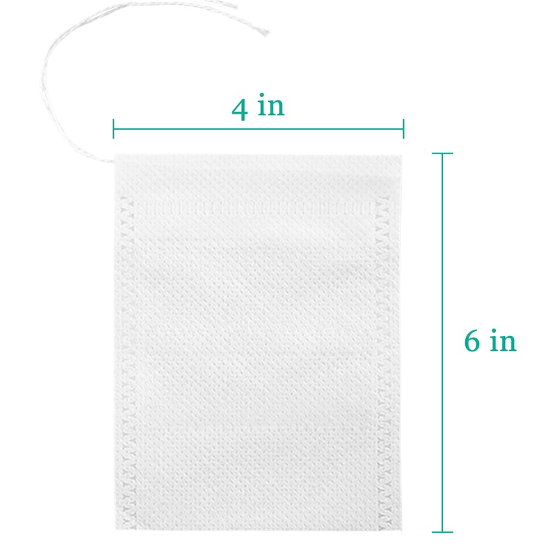 Yzurbu 200pcs 4''x6'' Cold Brew Coffee Filter Bags, No Mess