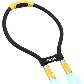 LEDGLE LED Neck Light for Reading Rechargeable Flashlight Knitting, Yellow