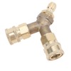 Pressure Washer Tee Splitter Coupler Brass Three Way Connector Quick