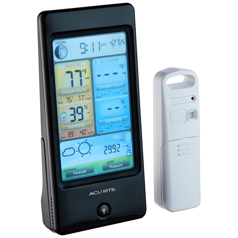 AcuRite 02016 Color Weather Station with Forecast/Temperature/Humidity, Black