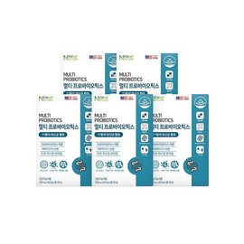 New Nature Multi Probiotics Live Lactobacillus 500mg x 60 capsules 5 boxes / 뉴네이처 멀티 프로바이오틱스 생 유산균 500mg x 60캡슐 5박스