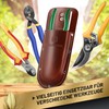 GRÜNTEK Premium Pruner Holster Premium Burgundy Red Genuine Leather Secure