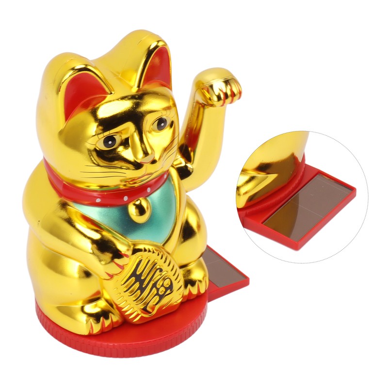 Solar Energy Powered Wealth Welcoming Cat with Waving Arm 6