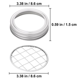 12 Pcs Mason Flower Jar Lid, Mason Jar Plant Grid Flower Organizer Mason Jar Floral Frog Lid for Home Office Vase Decoration Accessories (3.38 inch)