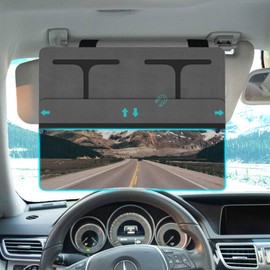JGGDDU Sun Visor Extension, Car Visor Anti Blender, Sun Visor Extend Adjustable Anti-UV, for the Driver or Passenger on the Front Seats, Grey