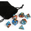 GWHOLE 7 PCS Polyhedral Dice Set Dungeons and Dragons Table