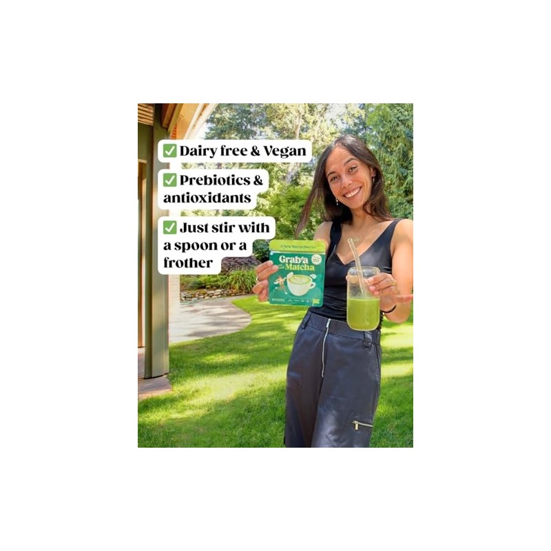 Graba Té Verde Matcha Instantáneo Orgánico En Polvo GrabA Matcha