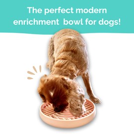 Pink Silicone Slow Feeder Bowl for Pets