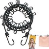 Portable Clothesline with 12 Clothespins, Windproof Travel Clothesline Stretchy Retractable
