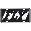 FLY License Plate Black & White