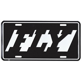 FLY License Plate Black & White