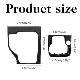 BuleVina Gear Shift Panel Cover for Mazda 3 2014-2016 Hatchback Sedan Accessories, Interior Center Inner Console Gear Box Frame Cover Trim Decor Fit for Mazda3 2014 2015 2016, Soft Carbon Fiber