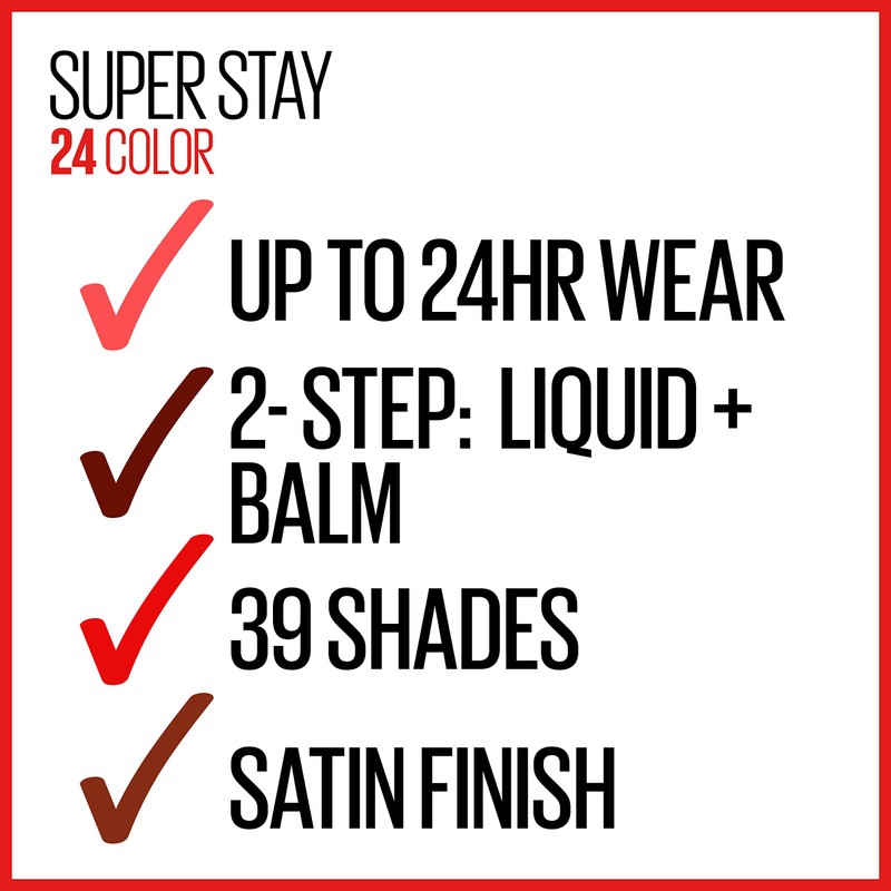 Maybelline Super Stay 24, 2-Step Liquid Lipstick Makeup, Long Lasting