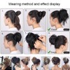 Tousled Updo Messy Bun Hair Extension Instant Ponytail With Elastic