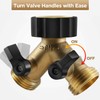 FIBOUND Brass distributor, Y connector valve, 2-way distributor, shut-off valves