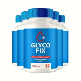 Glyco Fix 5-Pack Glyco Fix Blood Support to Maintain Blood Levels, Glycofix - 300 Capsules