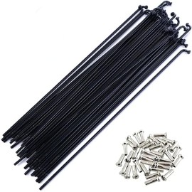 THJOPOKEEL 36 Pcs Bicycle Steel Spokes 14G Bike Spoke 290mm Length with Nipples for Most Bicycle Stylish Design Mountain Bike Spoke Replacement Bike Spoke