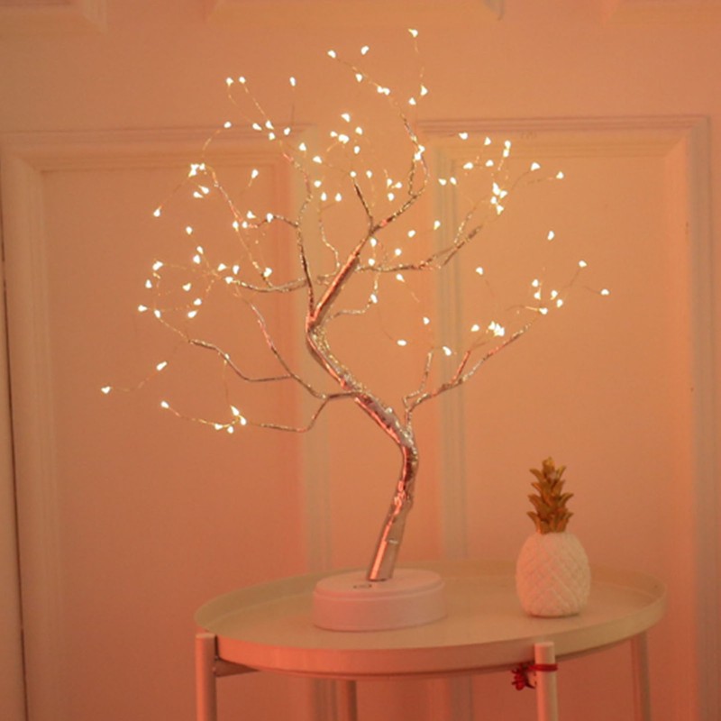 Bonsai Fairy Tree Lamp Warm Lighting 108 LED Lamps Battery