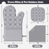 Oven Mitts and Pot Holders Set with Dishcloths, 500 Degree
