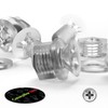 50 x Crosshead Countersunk Screws Nuts and bolts, Transparent Clear
