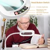 Veemagni 10X Rectangle Magnifying Glass with Light and Stand, Flexible