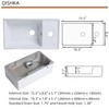 Small Wall Mount Bathroom Vessel Sink, QISHKA 15.6" X 8.6"