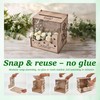 MRSUPP Wooden Wedding Card Box, Hollow Acrylic Window, 24x20x24cm