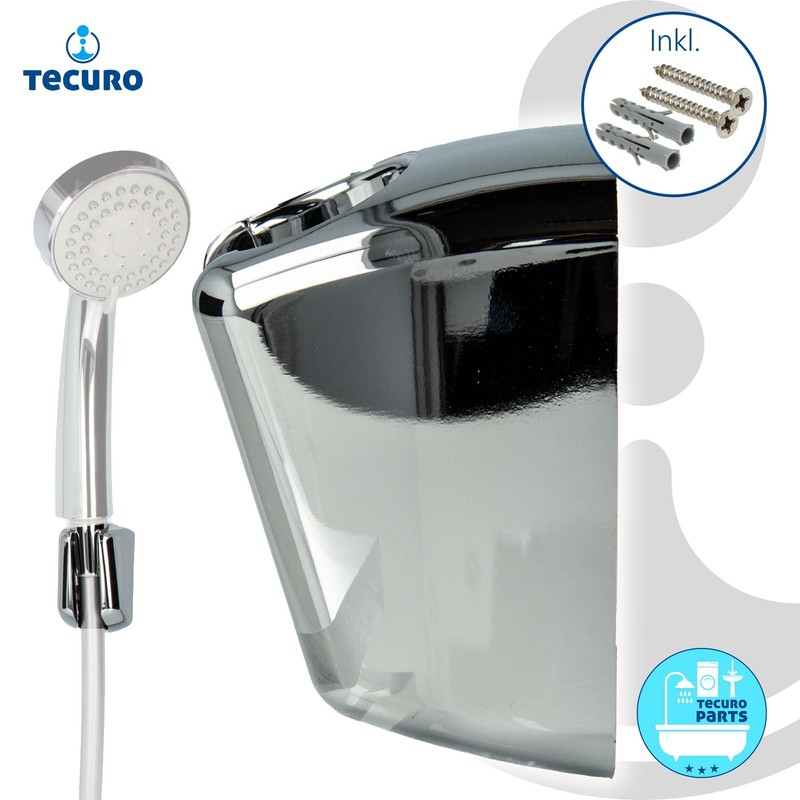 tecuro Shower Holder Wall Bracket for Hand Shower Chrome-Plated Plastic