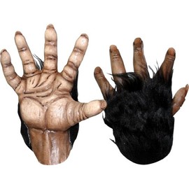 Ghoulish Productions Chimp Brown Hands, Accesorio para Mano de Mono, Complemento de Guantes de Chimpancé para Disfraz de Monkey Ideal para Halloween y Fiesta de Disfraces