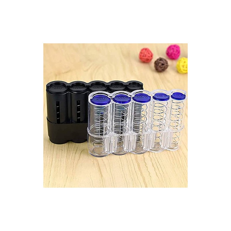 Compact Coin Holder with 5 Coin Sorter, Suitable for Waiters,