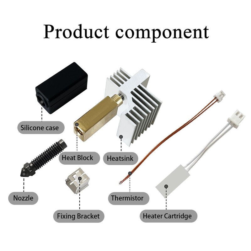2PK 0.4MM CC2 Hardened Steel Ceramic Hotend for Centauri Carbon
